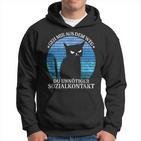 Geh Mir Aus Dem Weg Du Unnötiger Sozialkontakt Cats Retro Kapuzenpullover