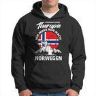 Ich Brauche Keine Therapie Ich Muss Nur Nach Norwege Kapuzenpullover