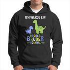 Ich Werde Ein Große Bruder Nochmal Dinosaur Kapuzenpullover