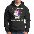 Jetzt Nicht Ich Zocke Gaming Gamer Unicorn Kapuzenpullover