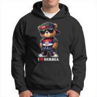 I Love Serbia Serbian Flag Teddy Bear Srbija Kapuzenpullover