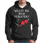 Marriage Proposal Willst Du Mich Marrieaten Wedding Proposal Kapuzenpullover