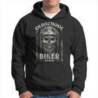 Old School Biker Forever I Motorcycle Bike Skull Biker Kapuzenpullover