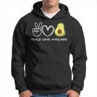 Peace Love Avocado Retro Avocado Lover Fruit Lover Kapuzenpullover