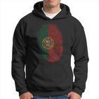 Portugal Flag Fingerprint Kapuzenpullover