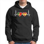 Portugal Spain Heartbeat Flag Spanish Portuguese Kapuzenpullover