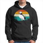 Retrointage Sunset Muffin Seabird Cute Atlantic Puffin Kapuzenpullover