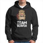 Rodent Team Beaver Team Beaver Love Flannelette Kapuzenpullover