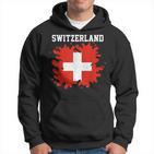 Switzerland Splash Flag Swiss Jersey Sports Kapuzenpullover