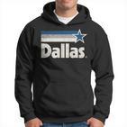 Vintage Dallas Texas City Strong Dallas Tx Blue Stripes Star Kapuzenpullover