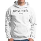 Bonne Soirée Paris Cute French Gray Kapuzenpullover