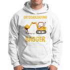 Children's Excuse Das Ich Zu Spät Bin Digger Driver Boy Digger 80 Kapuzenpullover