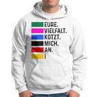 Eureielfalt Kotzt Mich An Gray Kapuzenpullover