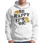 Be Happy It's Ok X Sei Glücklich Es Ist Okay Backprint Fun Kapuzenpullover