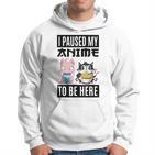 Ich Habe Meinen Anime Pausiert Hier Zu Sein Ramen Kawaii Cat Gray Kapuzenpullover