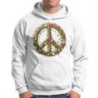 Peace Damen Männer Hippie 60Er 70Er Gray Kapuzenpullover