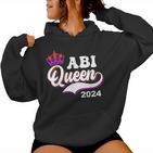 Abitur Queen 2024 Abi High School Kapuzenpullover für Damen