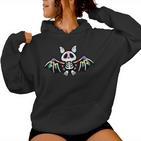 Bat Día De Los Muertos Mexican Holiday Bat Lover S Kapuzenpullover für Damen