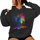 Color Splash For And Women Kapuzenpullover für Damen