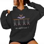 Be Different Women's Bat Slogan Kapuzenpullover für Damen