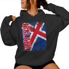 Iceland Flag Women's Children's Iceland Kapuzenpullover für Damen