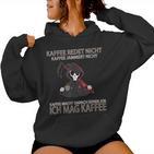 Kaffee Redet Nicht Grim Reaper Filter Coffee Morgenmuffel Job Kapuzenpullover für Damen