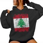 Libanon Flag For And Women Kapuzenpullover für Damen