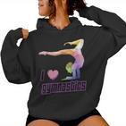 I Love Gymnastics Gymnast Girl Lover Kapuzenpullover für Damen