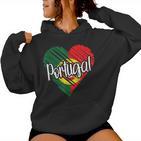 Portugal For Portuguese Heart Flag For Portugal Kapuzenpullover für Damen