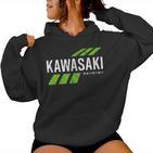 Retrointage Kawasaki Green City For Or Women Kapuzenpullover für Damen