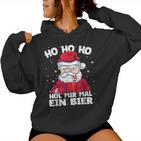 Santa Claus Beer Christmas Ho Ho Hol Mir Mal Ein Bier Kapuzenpullover für Damen