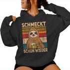 Schmatz Schon Wieder Bier Drinker Sauf Sloth S Kapuzenpullover für Damen