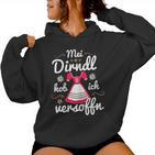 Women's Mei Dirndl Hob Iersoffn Sayings Oktoberfest Women's Kapuzenpullover für Damen