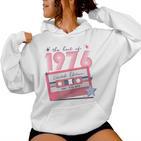 1976Intageintage Birthday Retro Disco Women's Pink Kapuzenpullover für Damen