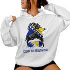 Bosniaks Girls' Bosnia Herzegovina Woman Flag Kapuzenpullover für Damen