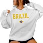 Brazil Flag Women's Children's Brazil Green Kapuzenpullover für Damen