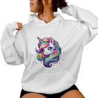 Children's Kita Abgängerin Unicorn First Day At School 2024 Girls' Kapuzenpullover für Damen