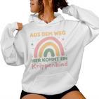 Children's Rainbow Kinder Aus Dem Weg Hier Kommt Ein Krippenkind Kapuzenpullover für Damen