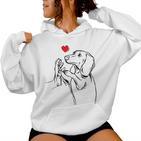 Dachshund Love Dachshund Woman Idea Kapuzenpullover für Damen