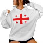 Georgia Flag Georgia Flag Georgian Flags Women's Kapuzenpullover für Damen