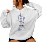 Paris Eiffel Tower France Amour Maison Parisian Women's Kapuzenpullover für Damen