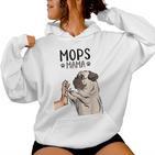 Pug Mama Dog Holder Mummy Women's Kapuzenpullover für Damen