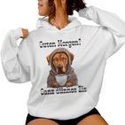 Rhodesian Ridgeback Hund Guten Morgen Ganz Dünne Eis Women's Kapuzenpullover für Damen