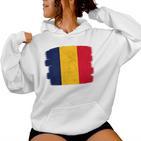 Romania Flag Women's Romania Kapuzenpullover für Damen