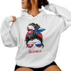 Slovakia Girls' Slovak Woman Flag Kapuzenpullover für Damen