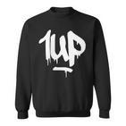 1Up Logo Graffiti Dripping Marker Sweatshirt