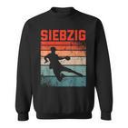 70 Geburtstag Retro Handball Fan Spieler 70 Jahre Mann Sweatshirt