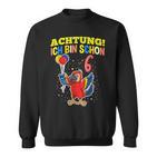 Achtung Ich Bin Schon 6 Animals German Langu Sweatshirt