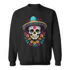 Aesthetic Mexico Dia De Muertos Skull Sweatshirt