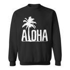 Aloha Beach Summer Palm Trees Hawaii Surfer Sweatshirt